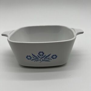 Corning Ware Blue Cornflower P-43-B 2 3/4 Cup Square Casserole Dish Vintage